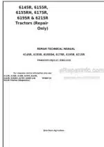 Photo 4 - John Deere 6145R 6155R 6155RH 6175R 6195R 6215R Repair Manual Tractor TM406919