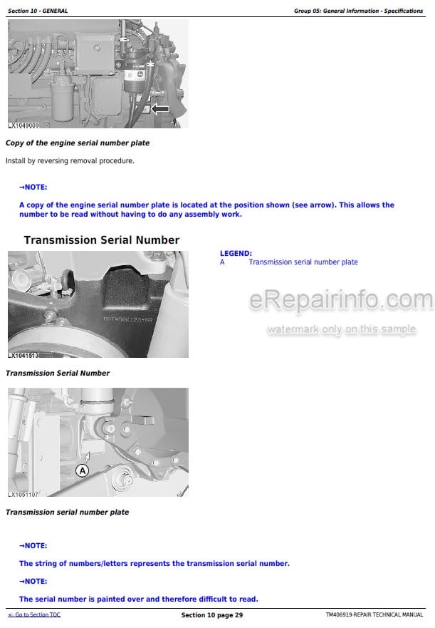 Photo 1 - John Deere 6145R 6155R 6155RH 6175R 6195R 6215R Repair Manual Tractor TM406919