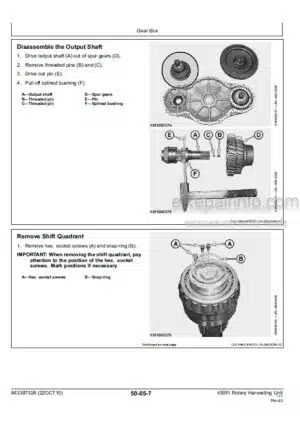 Photo 8 - Kemper 450FI Technical Manual Rotary Harvesting Unit 84338732A