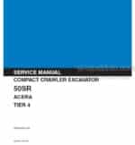 Photo 4 - Kobelco 50SR Acera Tier 4 Service Manual Compact Crawler Excavator S5PJ0023E01NA