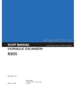 Photo 4 - Kobelco K935 Shop Manual Hydraulic Excavator S5LU0002E-1NA