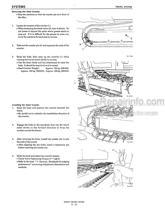 Photo 1 - Kobelco SK025 SK030 SK035 Service Manual Hydraulic Excavator S5RO0004E-00