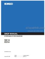Photo 5 - Kobelco SK14 K914 Shop Manual Hydraulic Excavator S5LR0001E-02NA