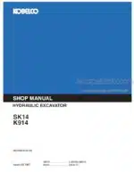 Photo 5 - Kobelco SK14 K914 Shop Manual Hydraulic Excavator S5LR0001E-02NA