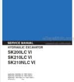 Photo 4 - Kobelco SK200LC VI SK210LC VI SK210NLC VI Service Manual Hydraulic Excavator S5YN0012E-01