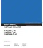 Photo 5 - Kobelco SK230LC-VI SK250LC-VI SK250NLC-VI Shop Manual Hydraulic Excavator S5LQ0011E-00