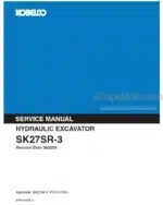 Photo 4 - Kobelco SK27SR-3 Service Manual Hydraulic Excavator S5PV0006ZE-01