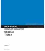 Photo 5 - Kobelco SK295-8 Tier 3 Shop Manual Crawler Excavator 87694088NA