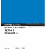 Photo 4 - Kobelco SK400 III SK400LC III Service Manual Hydraulic Excavator S5YSU0001E-00