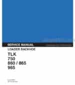 Photo 5 - Kobelco TLK750 TLK860 TLK865 TLK965 Service Manual Loader Backhoe 3517-457-M1-00NA