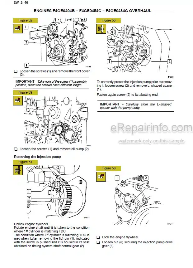 Photo 1 - New Holland CNH F4GE0404B F4GE0454C F4GE0484G Workshop Manual Engine 60413694