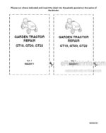 Photo 4 - New Holland GT18 GT20 GT22 Repair Manual Garden Tractor 86620471