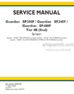 Photo 4 - New Holland Guardian SP.300F SP.345F SP.400F Tier 4B Final Service Manual Sprayer 48001084