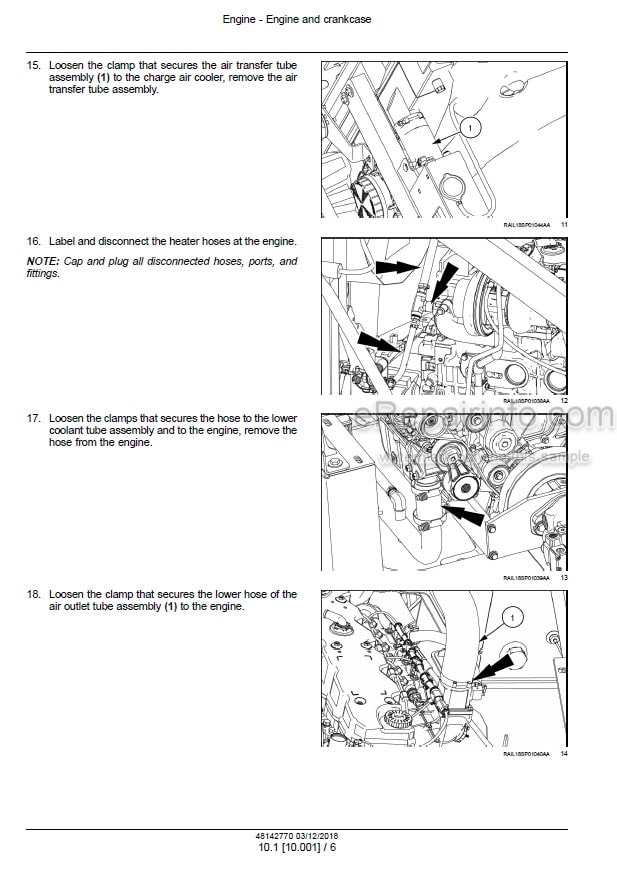Photo 1 - New Holland Guardian SP310F Tier 4B Final Service Manual Sprayer 48142770