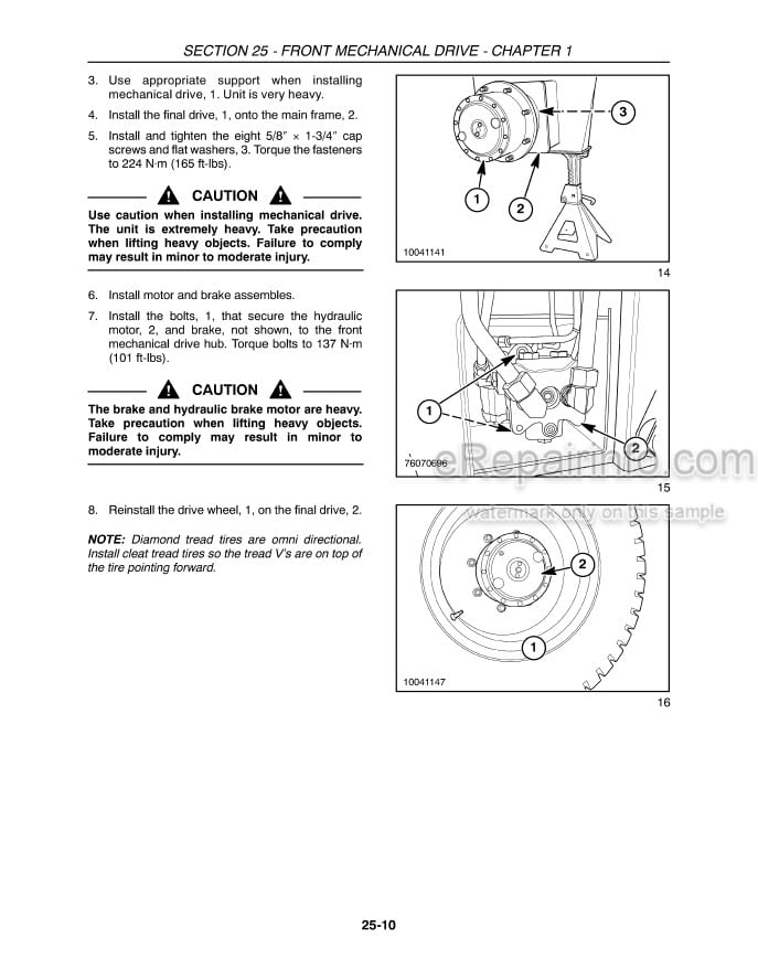 Photo 1 - New Holland H8060 H8080 Service Manual Self Propelled Wndrower 84211407