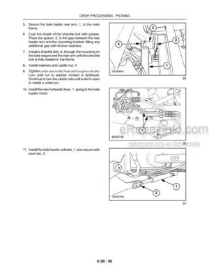 Photo 1 - New Holland H9870 H9880 Repair Manual Bale Wagon