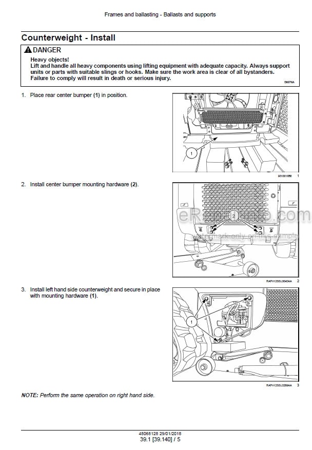 Photo 1 - New Holland L221 L228 C227 C232 C237 Tier 4B Final Service Manual Skid Steer And Compact Track Loader 48068128