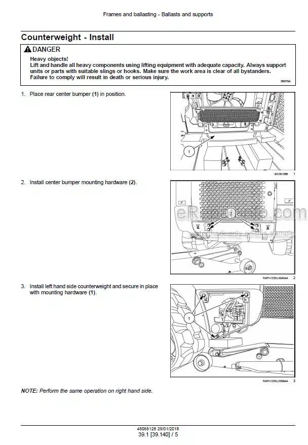 Photo 1 - New Holland L221 L228 C227 C232 C237 Tier 4B Final Service Manual Skid Steer And Compact Track Loader 48068128