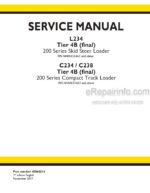 Photo 4 - New Holland L234 C234 C238 Tier 4B Final Service Manual Skid Steer And Compact Track Loader 48060316