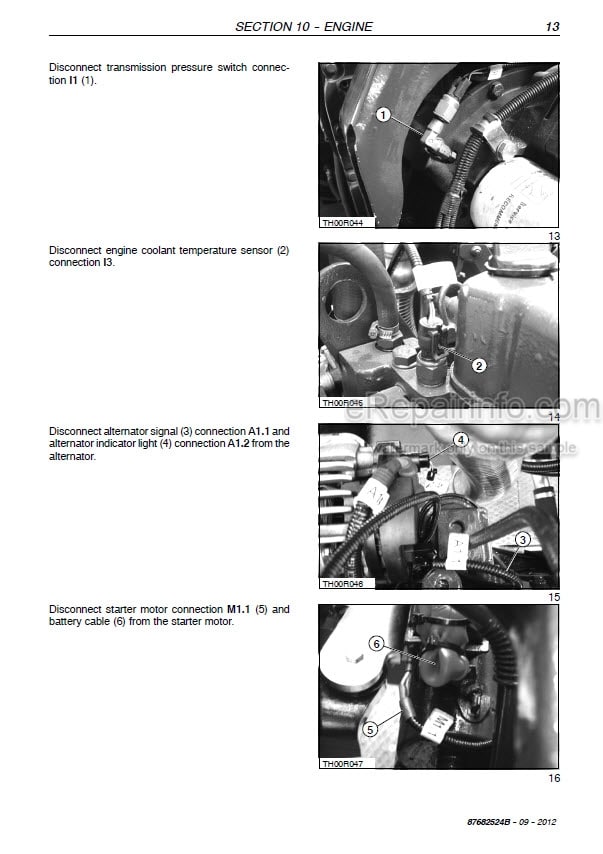 Photo 1 - New Holland LM1340 LM1343 LM1345 LM1443 LM1445 LM1745 Service Manual Telehandler 87682524B
