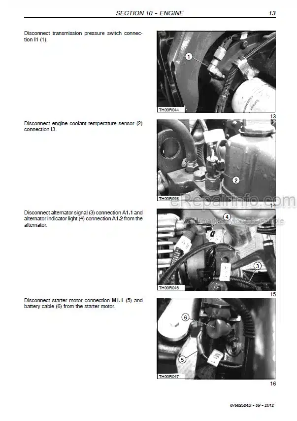 Photo 1 - New Holland LM1340 LM1343 LM1345 LM1443 LM1445 LM1745 Service Manual Telehandler 87682524B