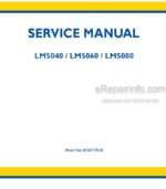 Photo 4 - New Holland LM5040 LM5060 LM5080 Service Manual Telehandler 87471751E