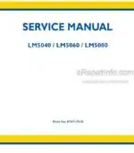 Photo 4 - New Holland LM5040 LM5060 LM5080 Service Manual Telehandler 87471751E