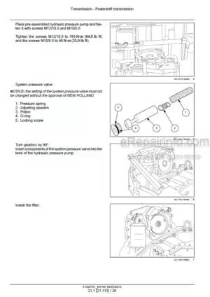 Photo 5 - New Holland LM6.32 LM6.35 LM7.35 LM7.42 LM7.42CL LM9.35 Tier 4B Final Service Manual Telescopic Handler 51425741