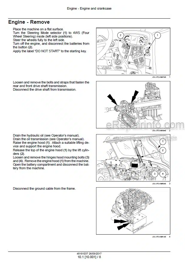 Photo 1 - New Holland LM6.32 LM6.35 LM7.35 LM7.42 LM9.35 Stage IIIB Service Manual Telescopic Handler 48191037