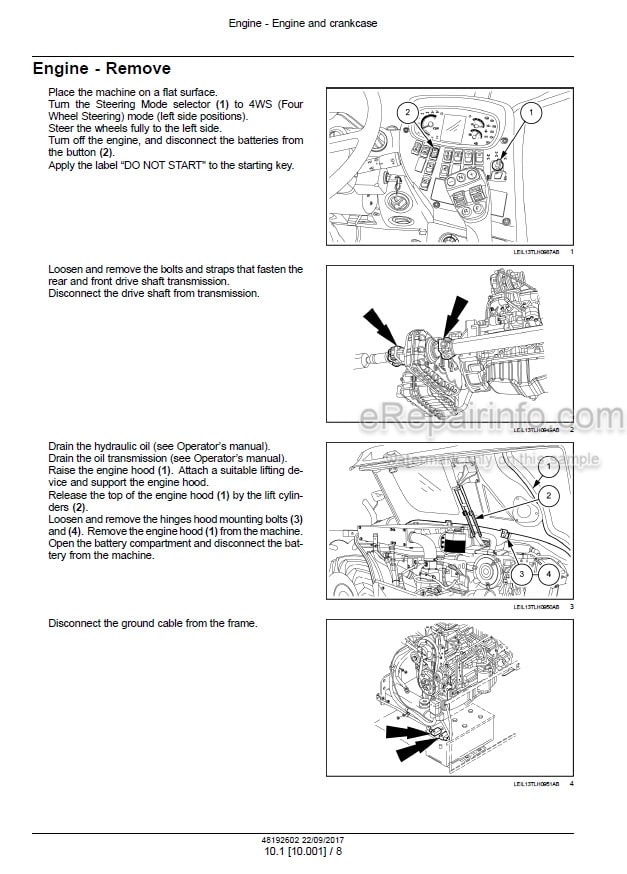 Photo 1 - New Holland LM6.32 LM6.35 Elite LM7.42 Elite LM7.35 LM9.35 Tier 4 Service Manual Telescopic Handler 48192602