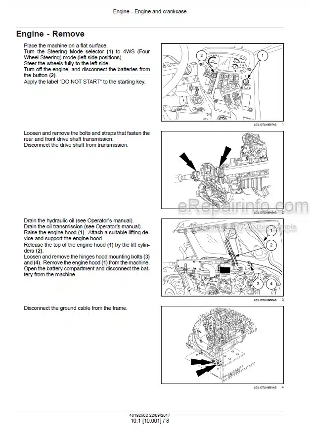 Photo 1 - New Holland LM6.32 LM6.35 Elite LM7.42 Elite LM7.35 LM9.35 Tier 4 Service Manual Telescopic Handler 48192602