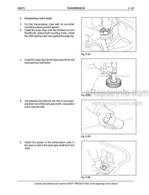 Photo 4 - New Holland LW270 Service Manual Wheel Loader 75131020