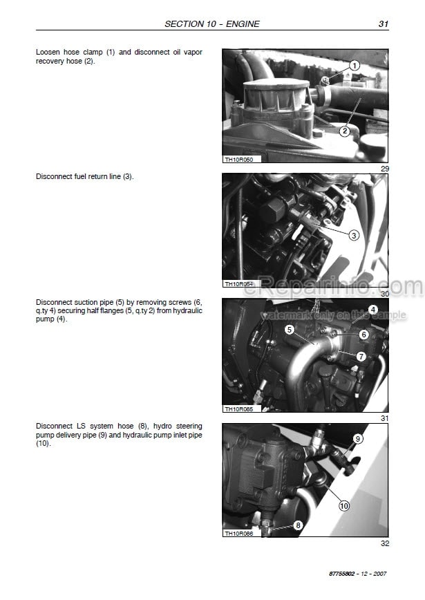 Photo 1 - New Holland M427 M428 M459 Repair Manual Telehandler 87755802