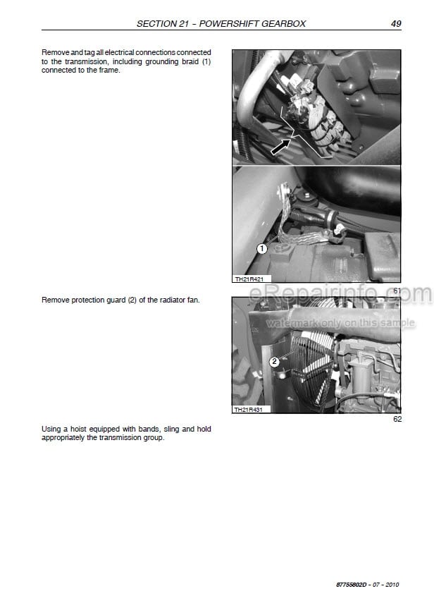 Photo 1 - New Holland M427 M428 M459 Series M Service Manual Telehandler 87755802D