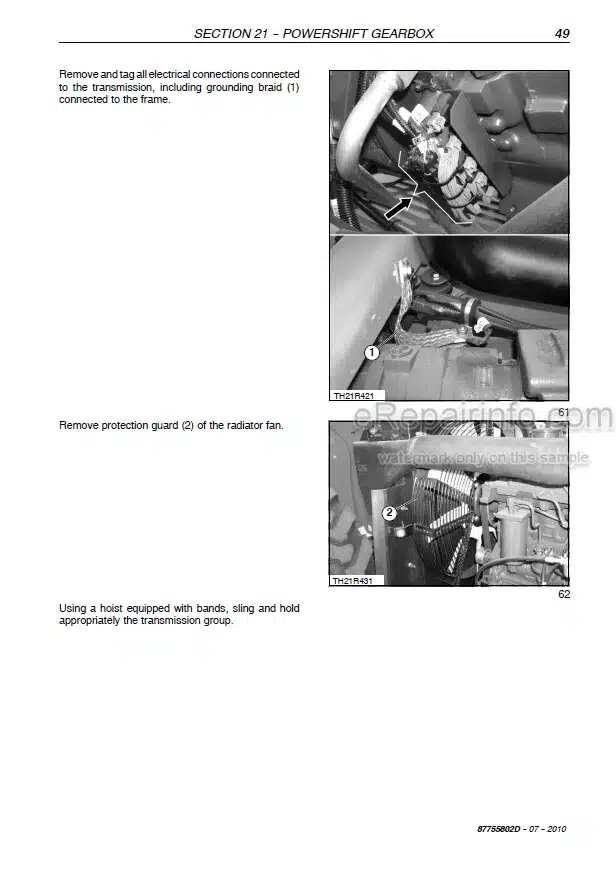 Photo 1 - New Holland M427 M428 M459 Series M Service Manual Telehandler 87755802D