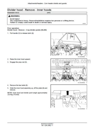 Photo 2 - New Holland Maize Master 9105-24 Service Manual Corn Header 48123416