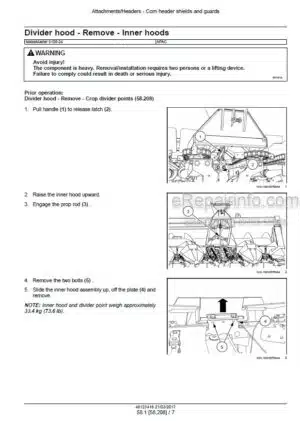 Photo 1 - New Holland Maize Master 9105-24 Service Manual Corn Header 48123416