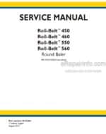 Photo 4 - New Holland Roll-Belt 450 460 550 560 Service Manual Round Baler 48182661