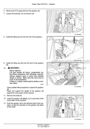 Photo 8 - New Holland Roll Baler 125 Service Manual Round Baler 48123763