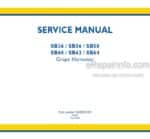 Photo 4 - New Holland SB36 SB56 SB58 SB60 SB62 SB64 Service Manual Grape Harvester 6048223100