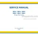 Photo 4 - New Holland SB36 SB56 SB58 SB60 SB62 SB64 Service Manual Grape Harvester 6048223100