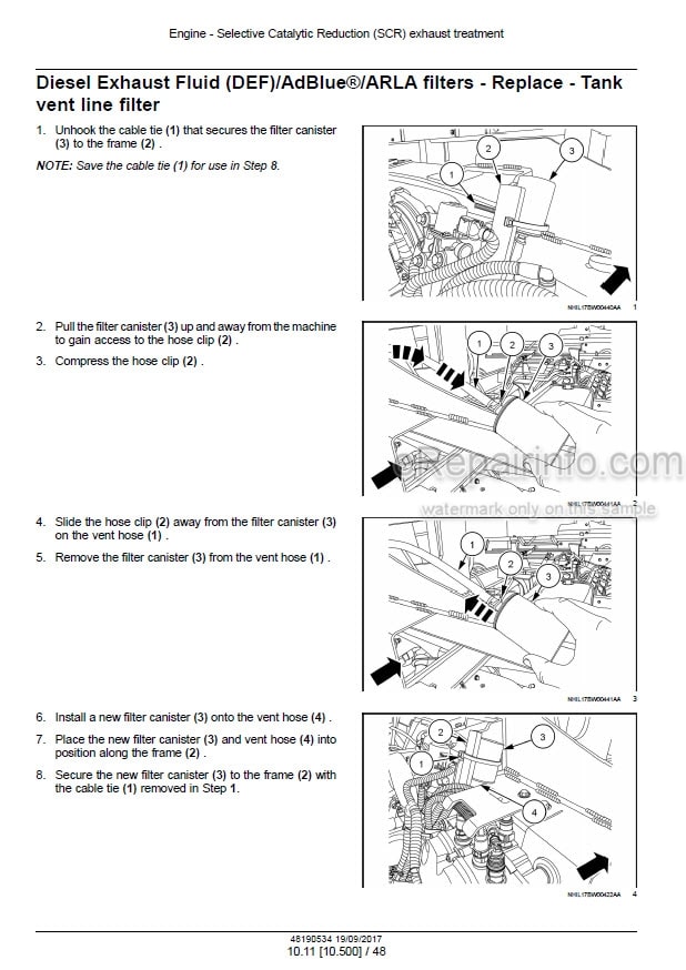 Photo 1 - New Holland Stack Cruiser 102 103 105 Tier 4B Final Service Manual Bale Wagon 48190534