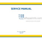 Photo 4 - New Holland T1254B T1404B Service Manual Tractor 48144036