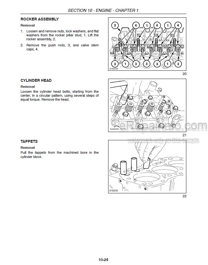 Photo 1 - New Holland T2410 T2420 Repair Manual Tractor 87725020