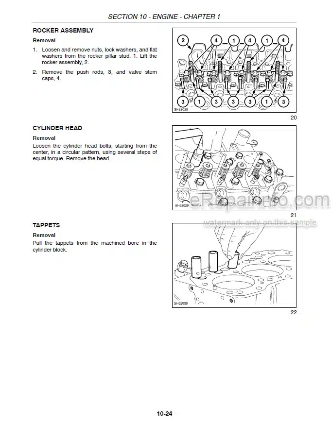 Photo 1 - New Holland T2410 T2420 Repair Manual Tractor 87725020