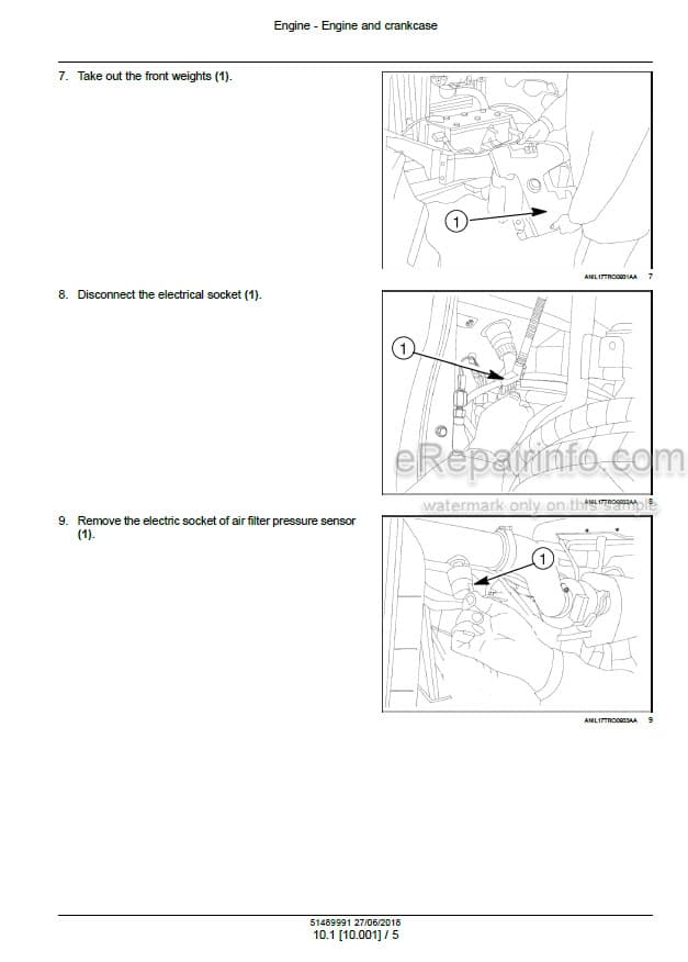 Photo 1 - New Holland T4.55S T4.65S T4.75S Service Manual Tractor 51489991