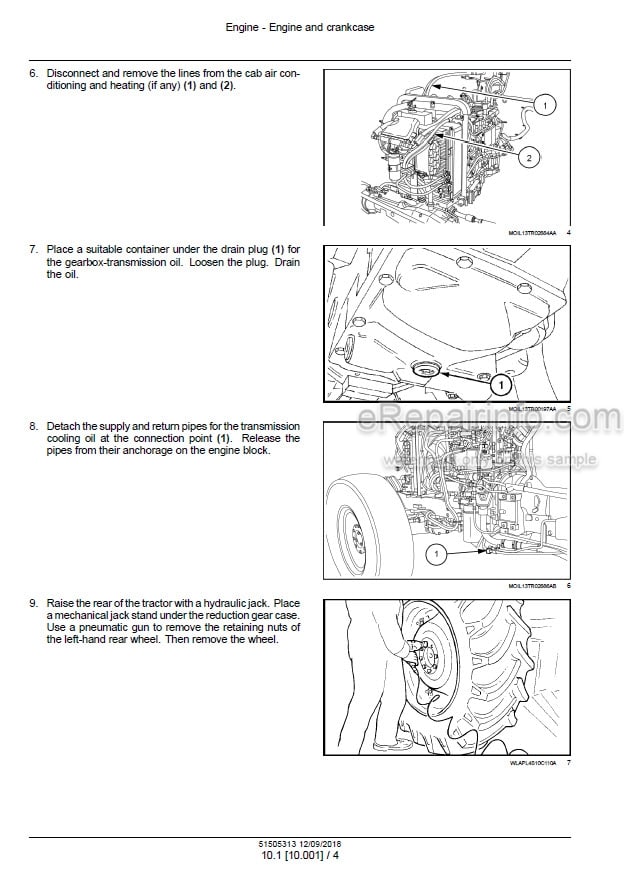 Photo 1 - New Holland T4.55 T4.65 T4.75 Service Manual Tractor 51505313