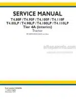 Photo 4 - New Holland T4.80F T4.90F T4.100F T4.110F T4.80LP T4.90LP T4.100LP T4.110LP Tier 4A Interim Service Manual Tractor 51526006