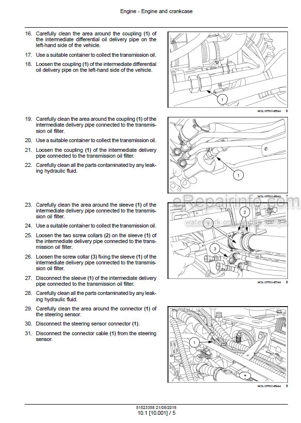 Photo 1 - New Holland T4.80F T4.90F T4.100F T4.110F T4.80LP T4.90LP T4.100LP T4.110LP Service Manual Tractor 51523358