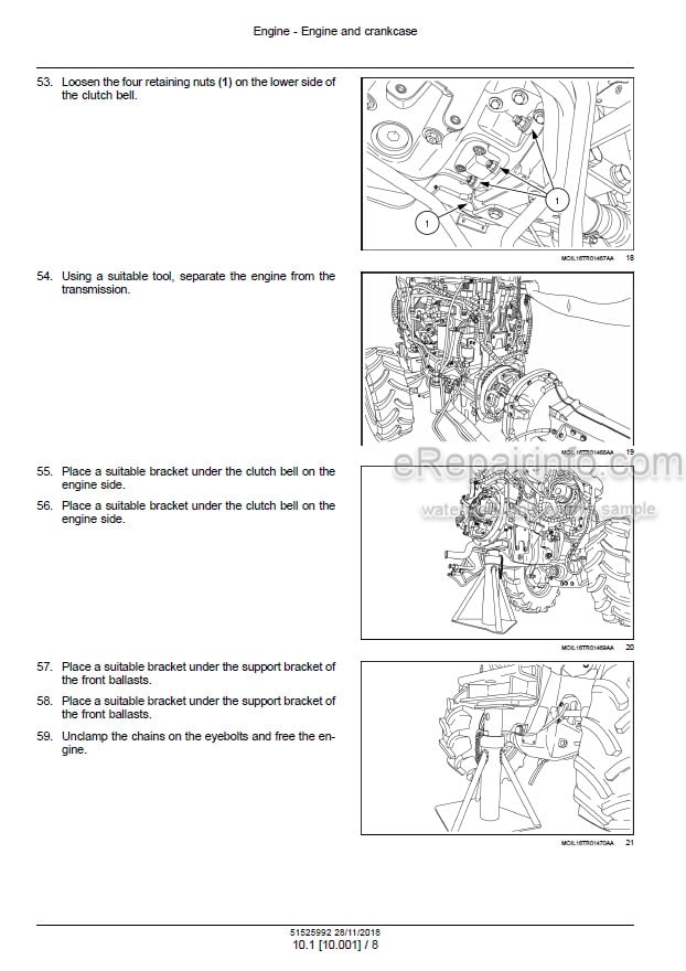 Photo 1 - New Holland T4.80F T4.90F T4.100F T4.110F T4.80LP T4.90LP T4.100LP T4.110LP Service Manual Tractor 51525992